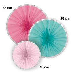 Paberi dekoratsioon "Värvilised tuuleveskid", 3 tk.